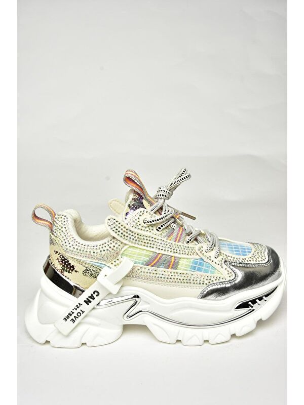 U3801413 Beyaz Kadın Sneakers - Görsel 2