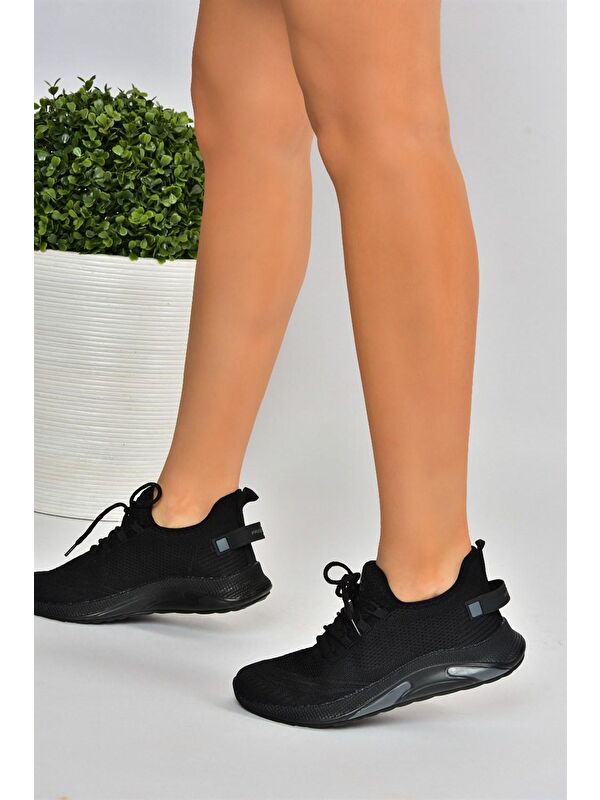 M702006204 Siyah Kadın Sneakers - Görsel 4