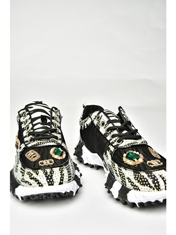 U3801436 Siyah Kadın Sneakers - Görsel 3