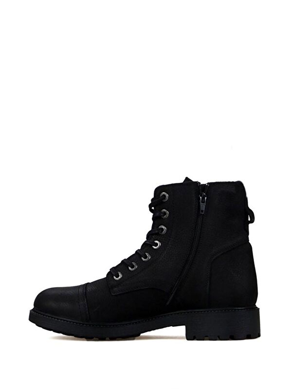 Hakiki Deri Siyah Dock Step Outdoor Erkek Bot - Görsel 6