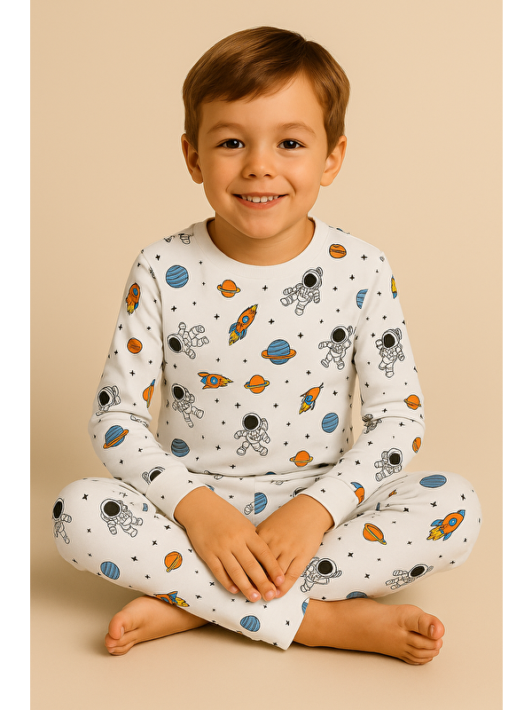 Katia And Bony Çocuk Uzay Baskılı Pijama Takımı