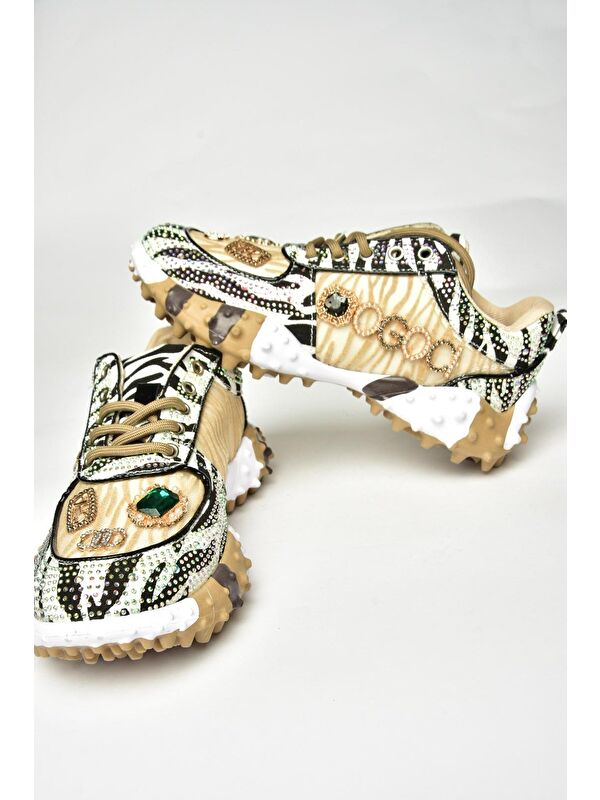 U3801436 Vizon Kadın Sneakers - Görsel 3