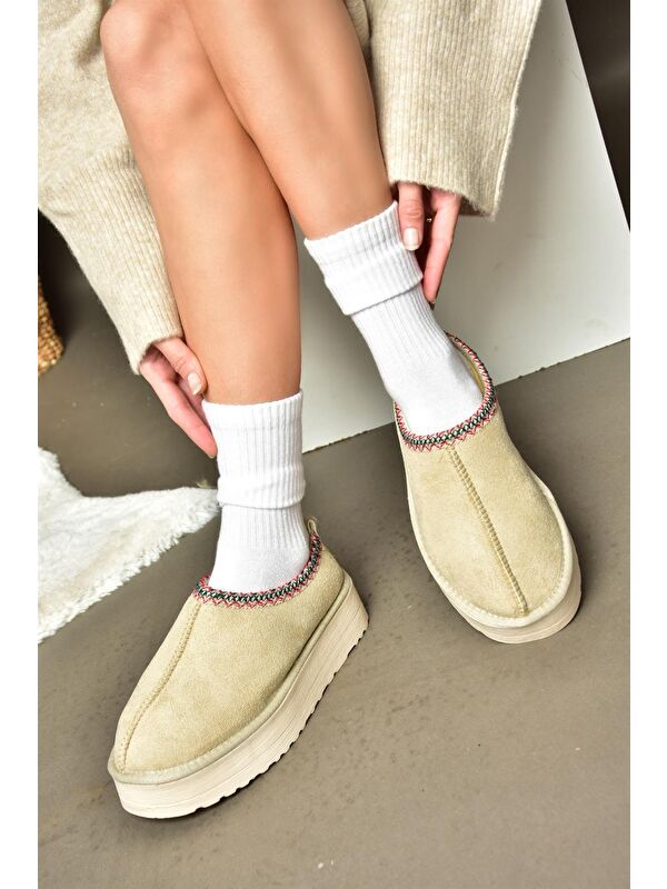 R6120473 Bej Kadın Terlik - Görsel 4