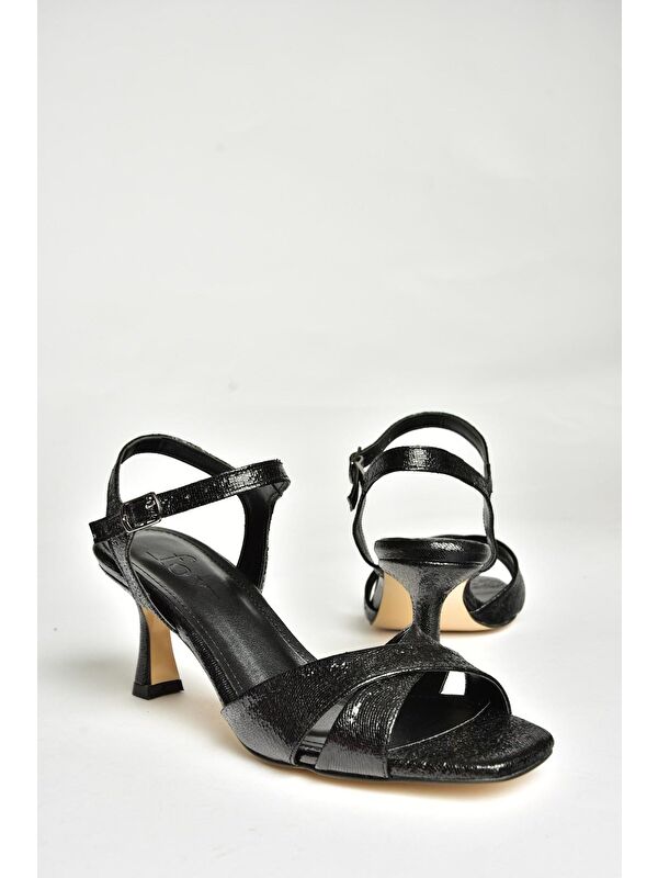 U5695213 Siyah Kadın Topuklu Ayakkabı - Görsel 3