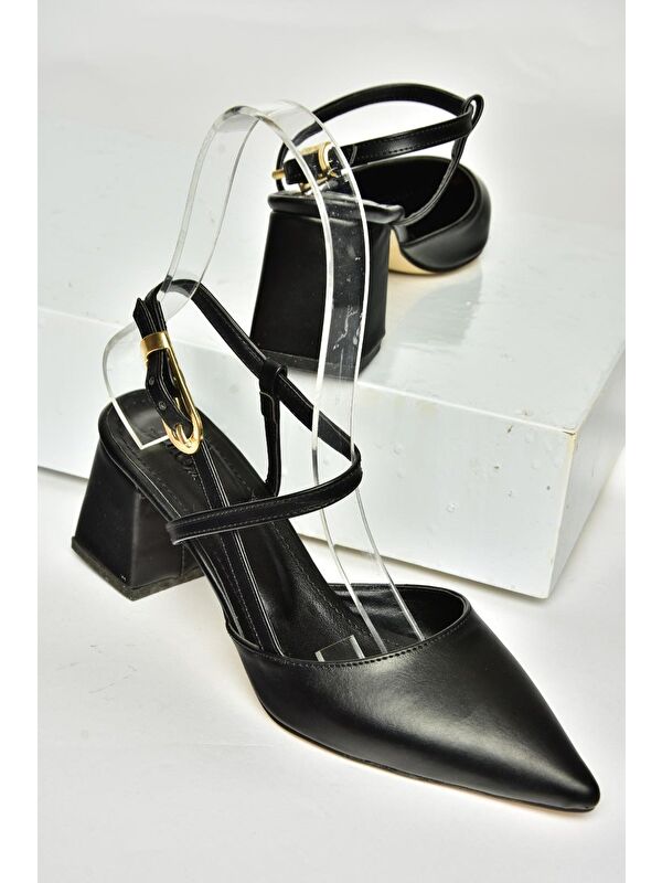 U9981449 Siyah Kadın Topuklu Ayakkabı - Görsel 4