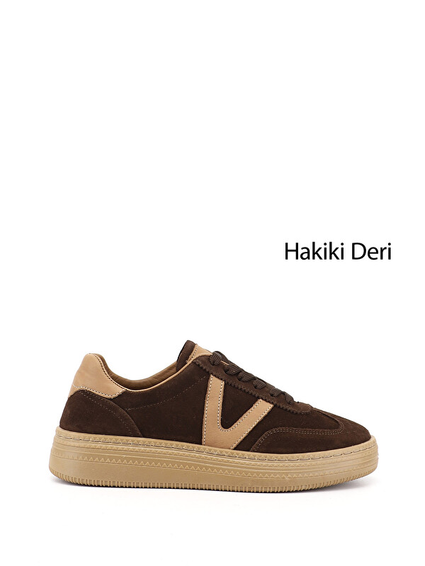 GÖNDERİ(R) Kadın KOYU KAHVE Bağcıklı Hakiki Deri Sneaker