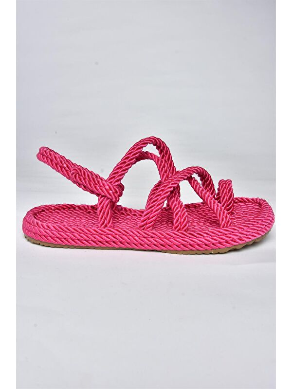 F470135104 Fuşya Kadın Sandalet - Görsel 3
