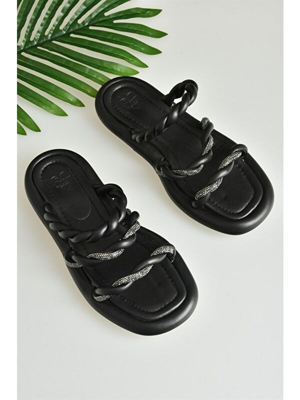 K8482201 Siyah Kadın Terlik - Görsel 10