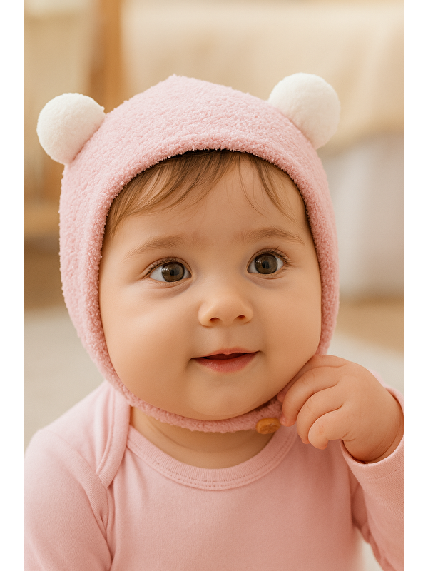Katia And Bony Ponponlu Pelüş Bebek Beresi Pembe