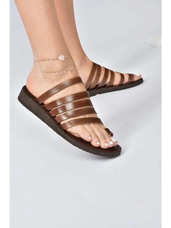K3746802 Taba Kadın Sandalet - Görsel 2