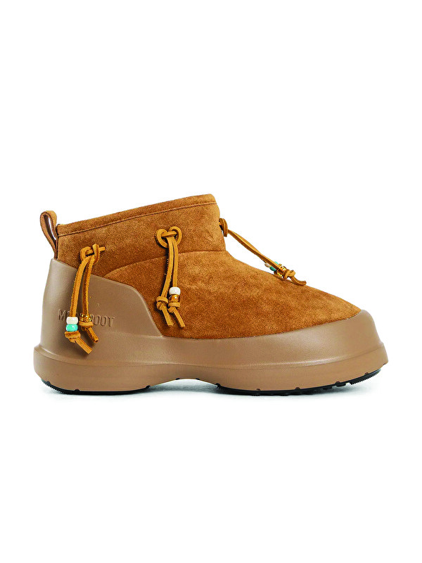 Moon Boot Kadın Kar Botu 80D2480100-M008 Luna Low Suede Beads Cognac