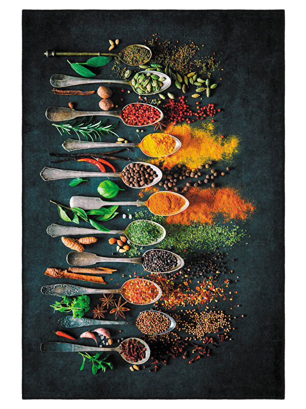 Homefesto Pamuk ve Kaydırmaz Taban Yıkanabilir Mutfak Halısı 100 x 200 cm