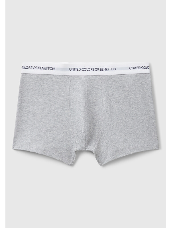 United Colors Of Benetton Erkek Gri Melanj Boxer