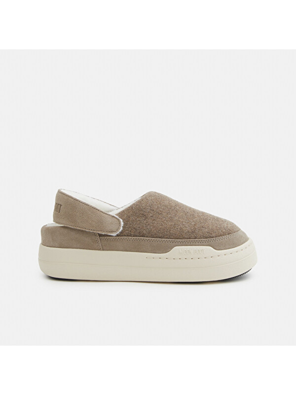 Moon Boot Kadın Sandalet 80D2470090-L017 Park Clog Felt Beige Melange