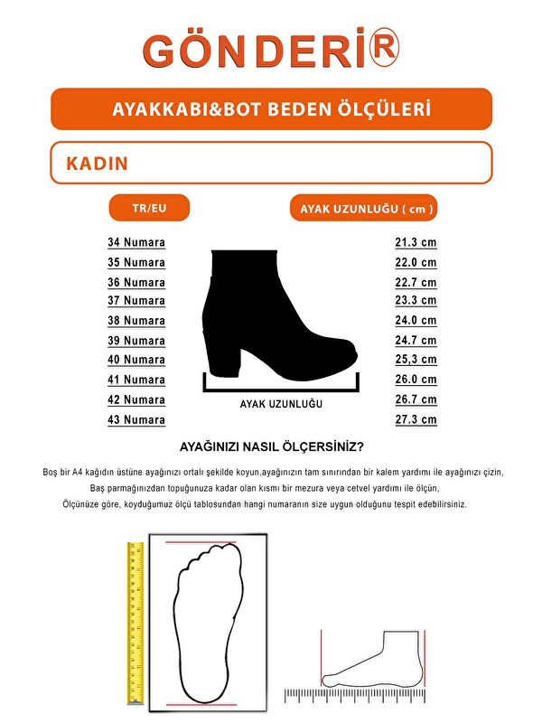 KAHVERENGİ Hakiki Deri Sivri Burun Kauçuk Taban Topuklu Fermuarlı Kadın Günlük Bot 57407 - Görsel 4
