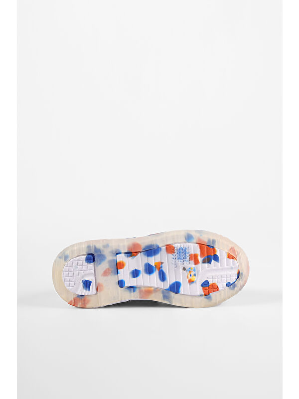 Monaco Hafif Erkek Okul Öncesi Beyaz/Saks Mavi Sneaker - Görsel 5