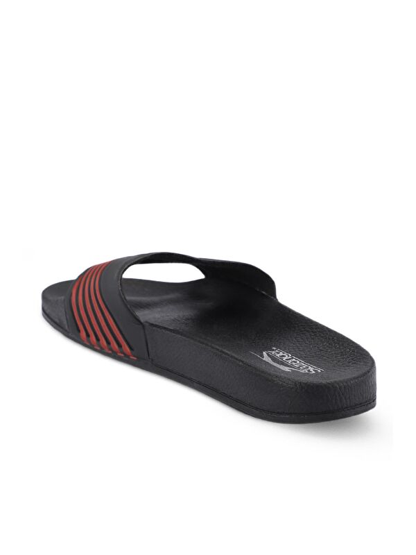 FION Erkek Terlik Siyah / Kırmızı - Görsel 4