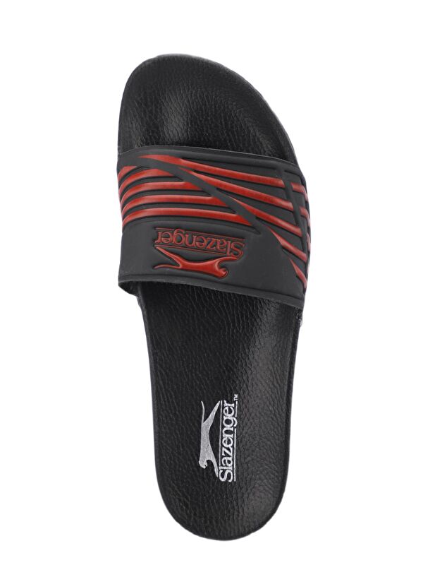 FION Erkek Terlik Siyah / Kırmızı - Görsel 6