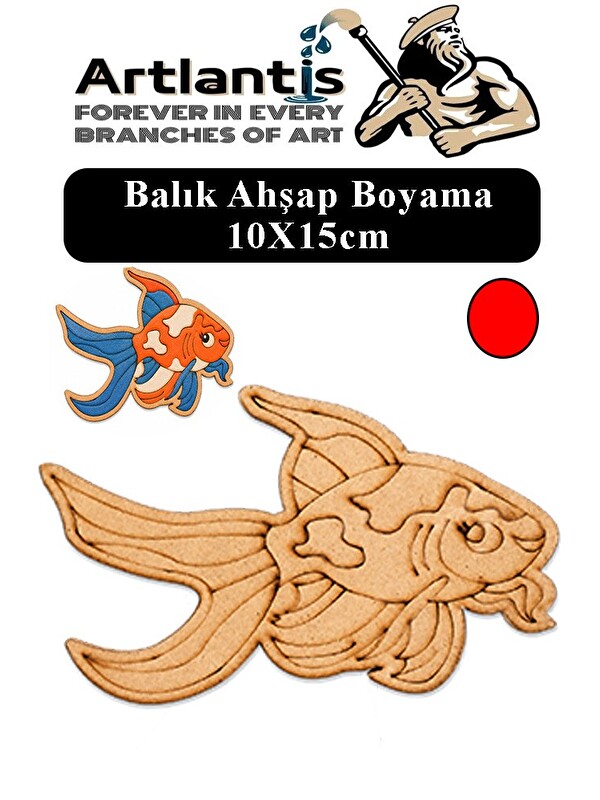 Artlantis Ahşap Boyama Deniz Canlıları 1 Adet 10x15cm Boyama Figürü Etkinlik Çoçuk Gelişim Motor Beceri