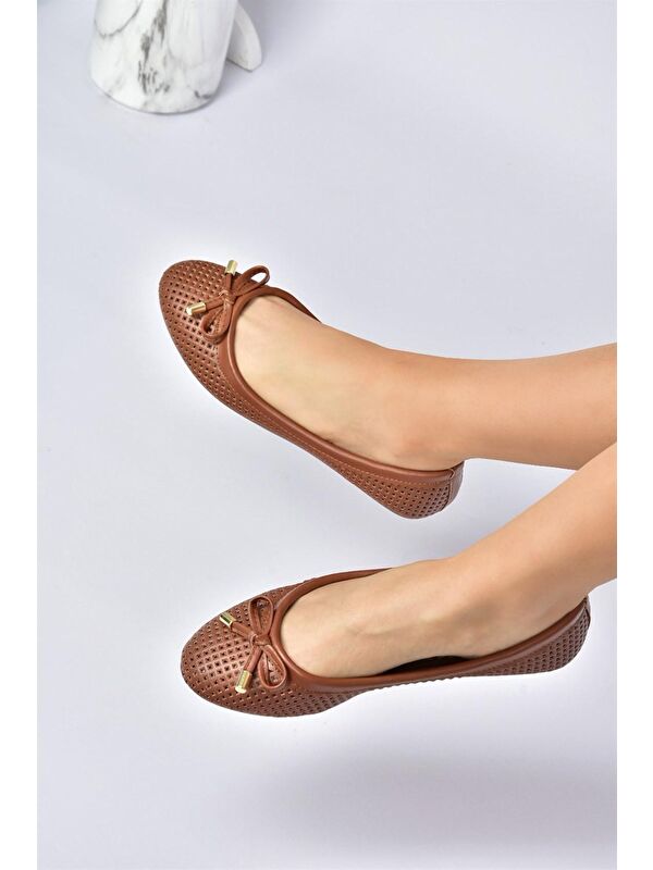 Fox Shoes Kahverengi Fox Shoes Taba Günlük Kadın Babet M250012009