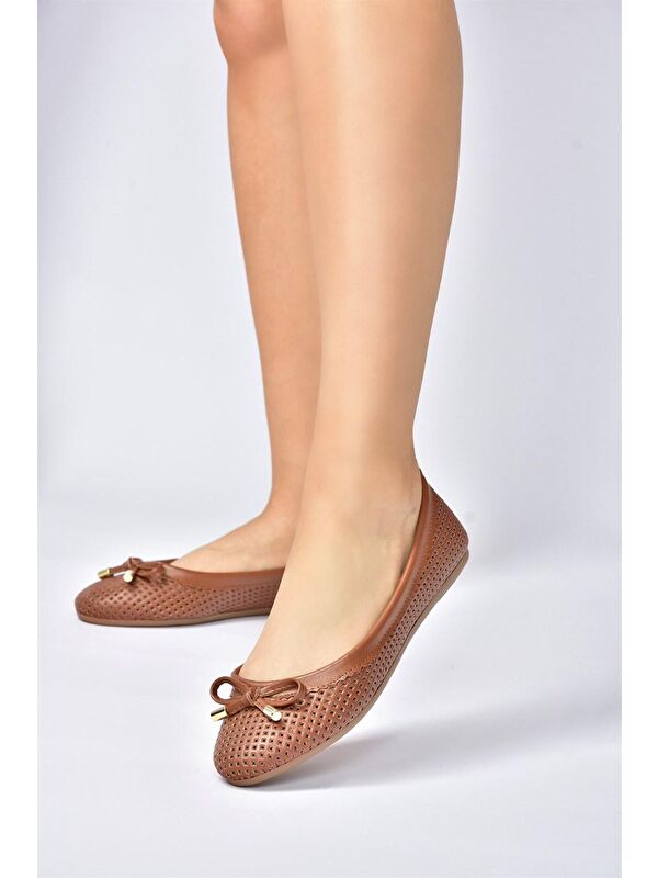 Fox Shoes Kahverengi Fox Shoes Taba Günlük Kadın Babet M250012009