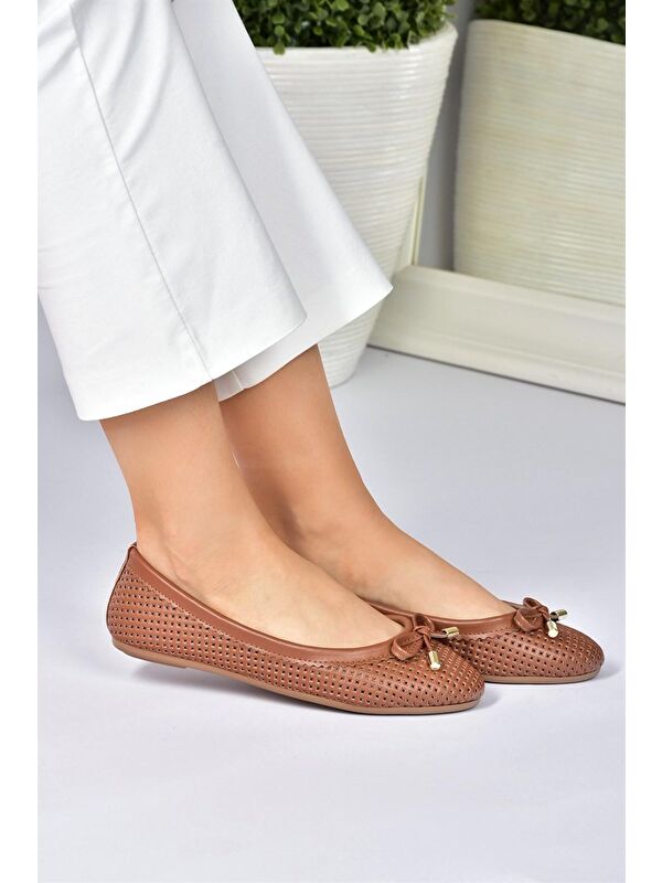 Fox Shoes Kahverengi Fox Shoes Taba Günlük Kadın Babet M250012009