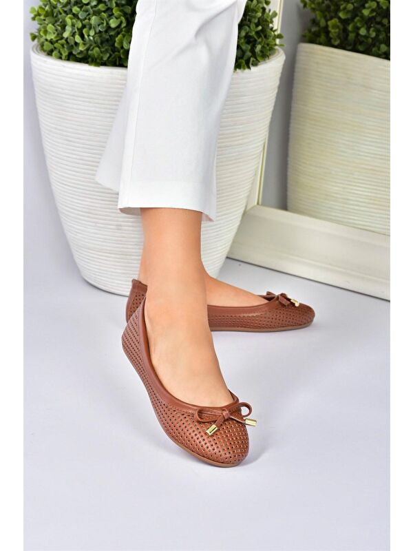 Fox Shoes Kahverengi Fox Shoes Taba Günlük Kadın Babet M250012009