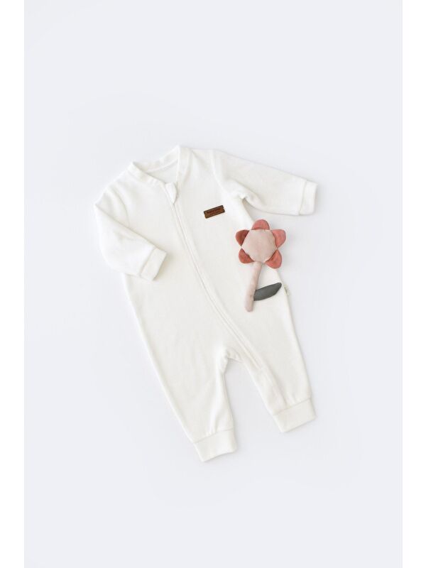 BabyCosy Organic  Kadife Fermuarlı Tulum