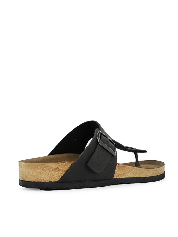 LUKE Kadın Terlik Siyah Nubuk - Görsel 4