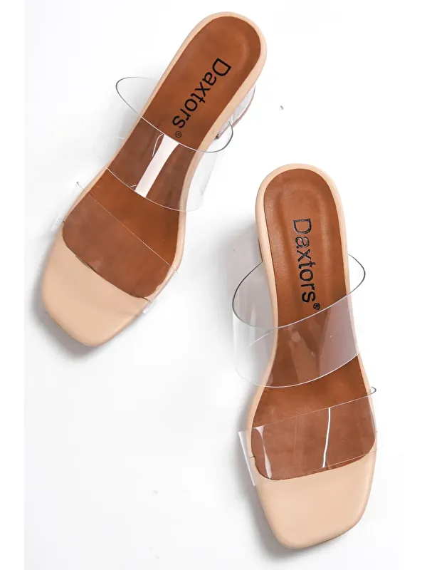 D0085 Şefaf Kadın Topuklu Terlik - Görsel 3