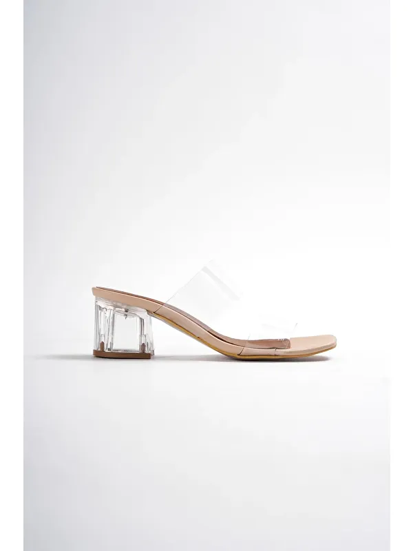 D0085 Şefaf Kadın Topuklu Terlik - Görsel 4