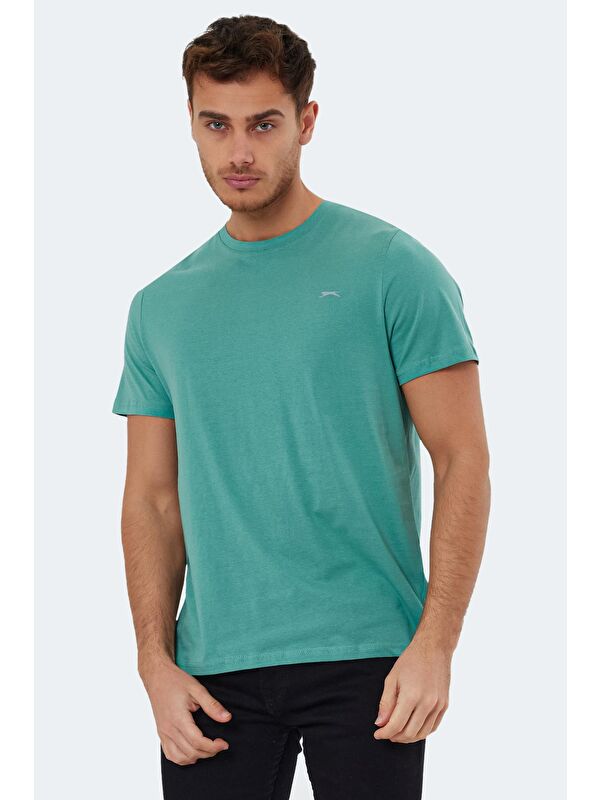 SLAZENGER ROSALVA Erkek %100 Pamuk Tişört Yeşil