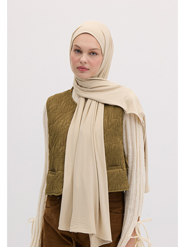Fresh Scarfs Bambu Penye Şal Bej