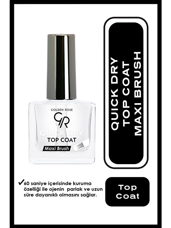 GOLDEN ROSE Top Coat Quick Dry Kurutucu Oje 10 ml