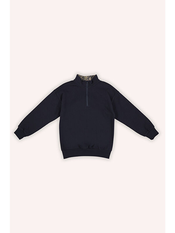 Panço Erkek Çocuk Çanta Detaylı Lacivert Sweatshirt