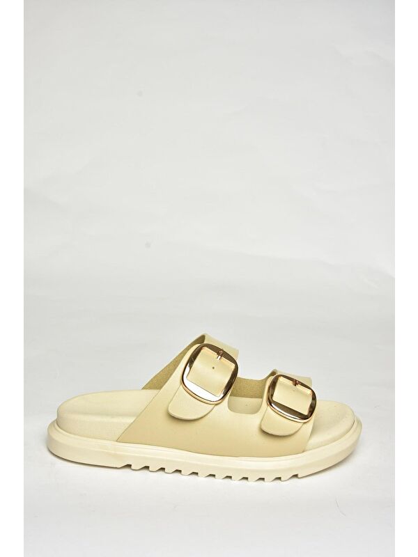 Bej Kadın Terlik U7250421 - Görsel 5