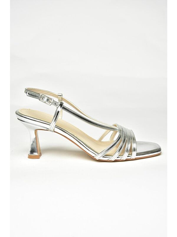 Gümüş Kadın Topuklu Ayakkabı U5695196 - Görsel 2