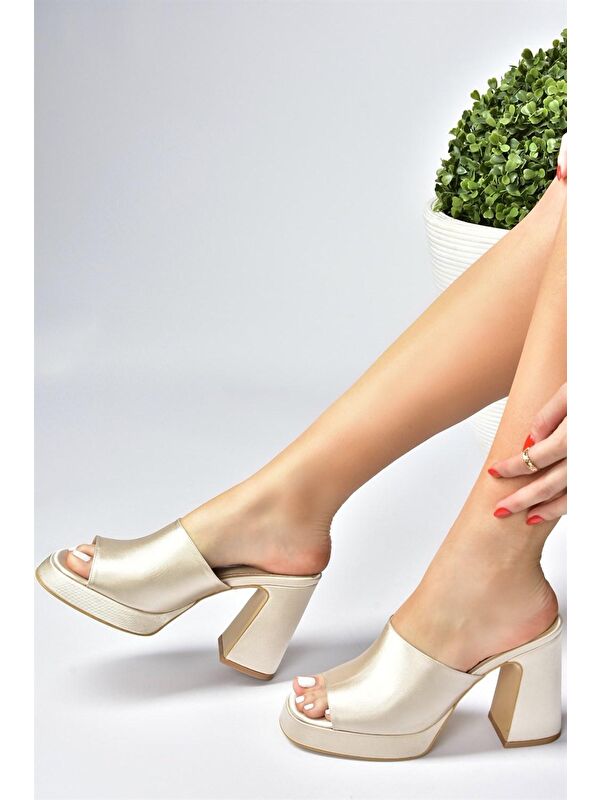 M570021204 Bej Kadın Terlik - Görsel 3