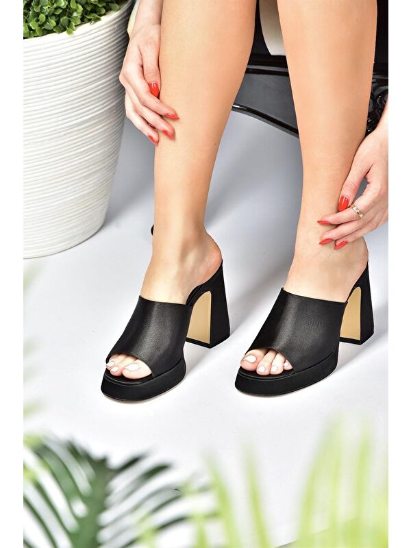 M570021204 Siyah Kadın Terlik - Görsel 4