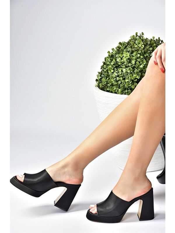 M570021204 Siyah Kadın Terlik - Görsel 5