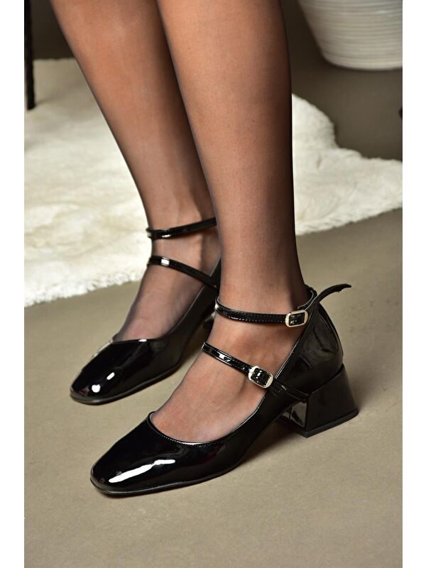 R6540372 Siyah Kadın Topuklu Ayakkabı - Görsel 3