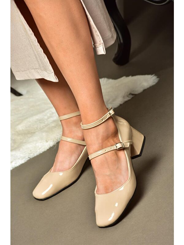 R6540372 Ten Kadın Topuklu Ayakkabı - Görsel 3