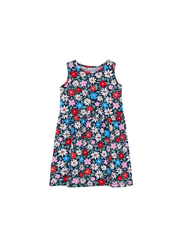 Lovetti Kız Çocuk Daisy Festival Desen Kolsuz Elbise