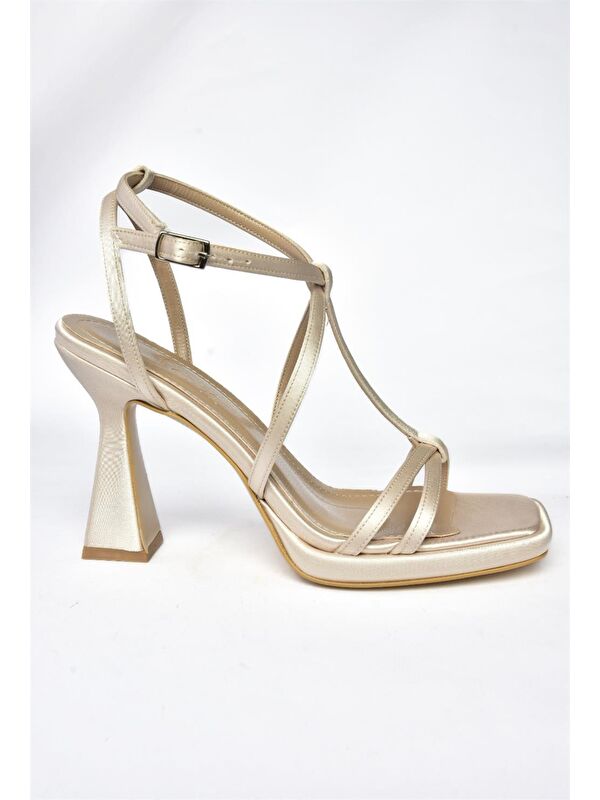 P5692133 Bej Kadın Topuklu Ayakkabı - Görsel 6