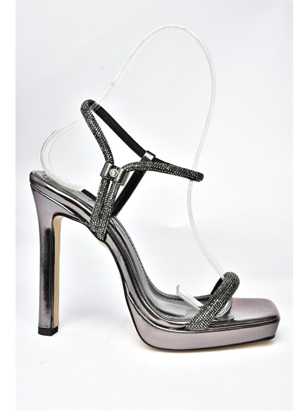 P5691140 Antrasit Kadın Topuklu Ayakkabı - Görsel 6