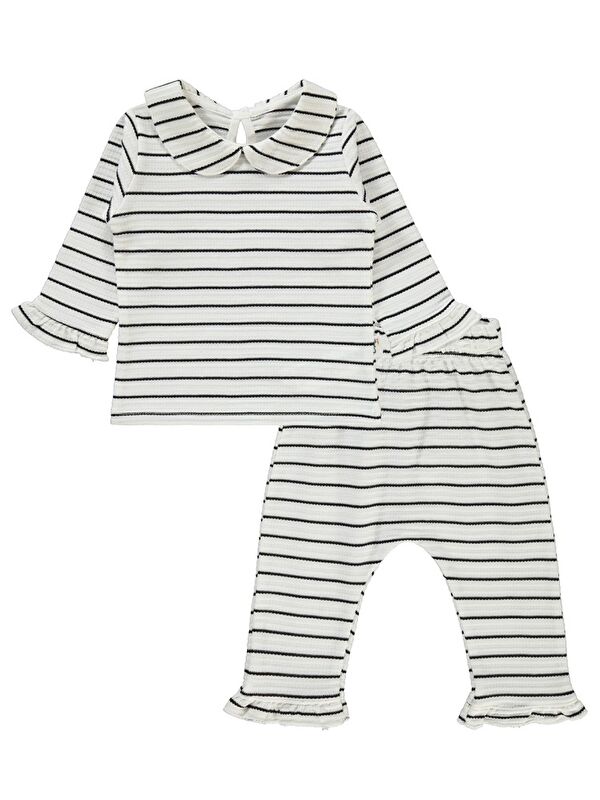 Civil Baby Çizgili Jakarlı 6-18 Ay Takım