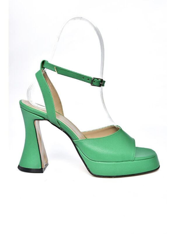 P4048510 Çimen Yeşili Kadın Topuklu Ayakkabı - Görsel 6