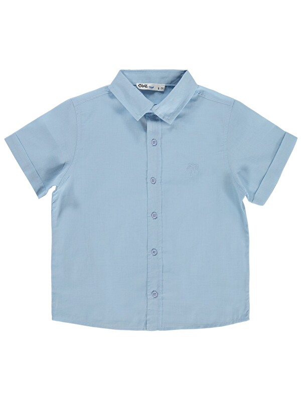 Civil Boys Basic Kısa Kol 10-13 Yaş Gömlek - Mavi
