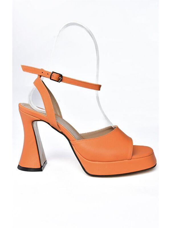 P4048510 Turuncu Kadın Topuklu Ayakkabı - Görsel 6