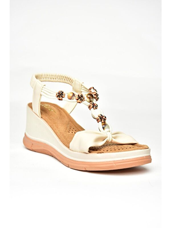 Bej Kadın Sandalet U2589244 - Görsel 3